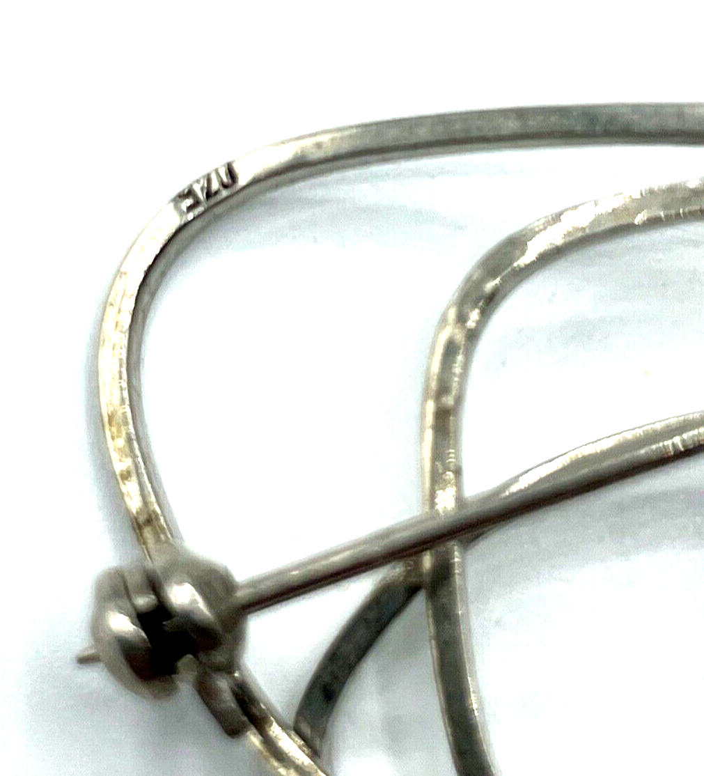 70er J Design 925 Silber Brosche Anstecknadel Handarbeit Rhodochrosit Cabochon3