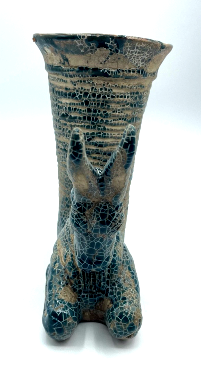 Vintage dekorative Museum Replik Weinbecher Trinkbecher Persepolis Bulle Keramik3