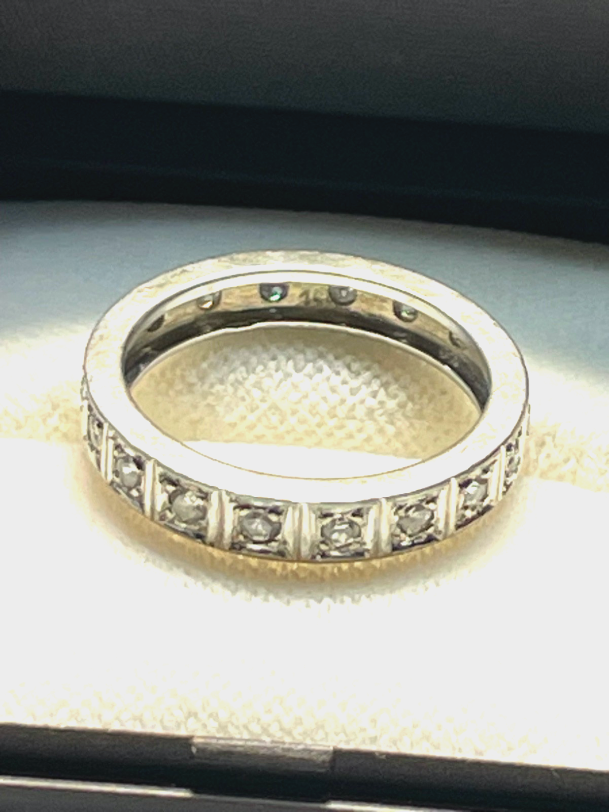 Solider Weißgold 585 Gold 14 K Ring Memoire Brillanten 1,0ct. Ø 16,5 mm RG 523