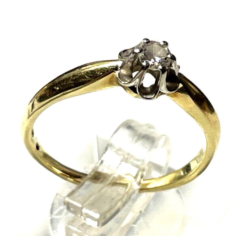 585 Gold 14 K Ring Vorsteckring Brillant 0,15 ct Ø 18,4 mm RG 58 Juwelier gepfl3