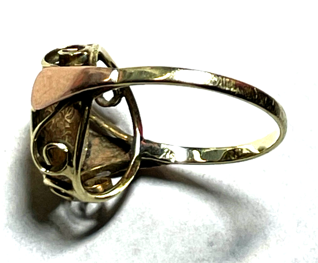 Vintage 585 Gold 14 K Münzring Kennedy Ø 16,9 mm RG 53 Juwelier Qualität gepfl.8