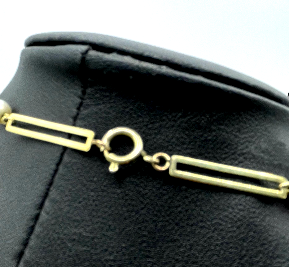 K&L Amerikaner Gold Double Kette mit 18 echten Akoya Perlen Klassiker L 61,5 cm3