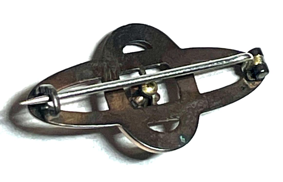Antik Golddouble Rotgold farb. Brosche Anstecknadel Opal um 1900 top gepflegt4