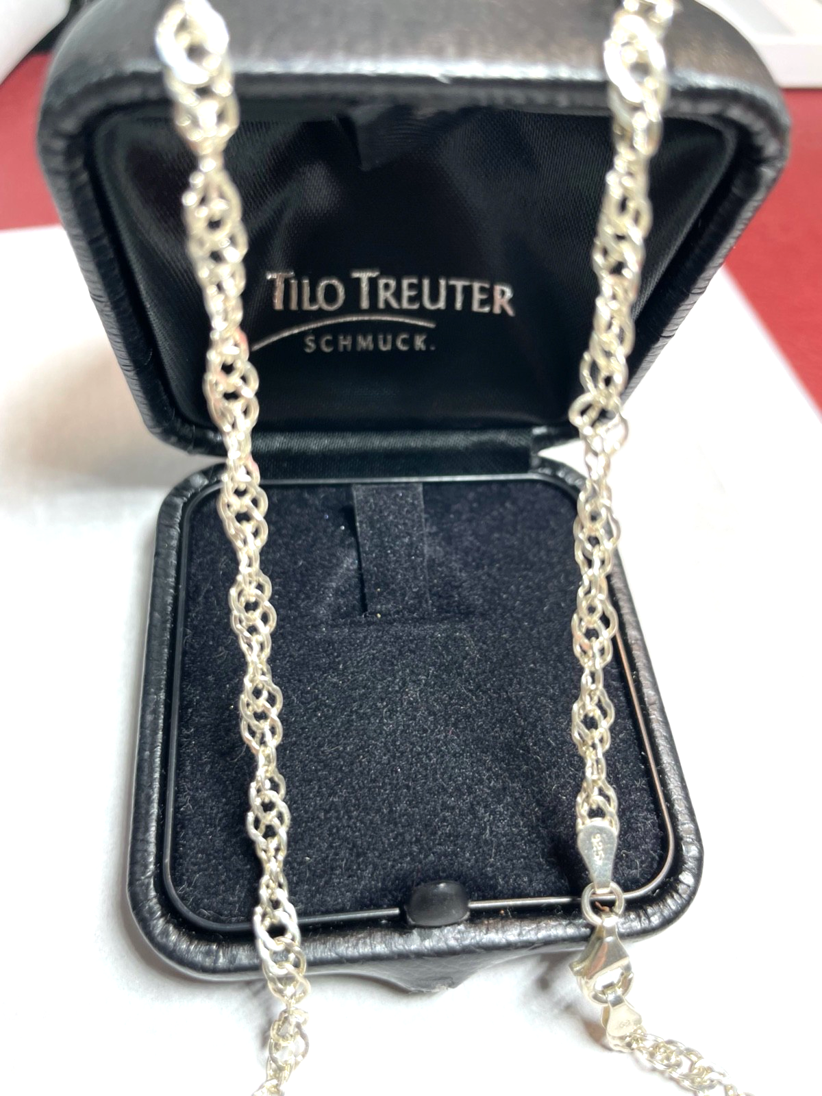Klassische unisex Singapur Halskette 925 Silber Kette L 45 cm B 4 mm wie neu2