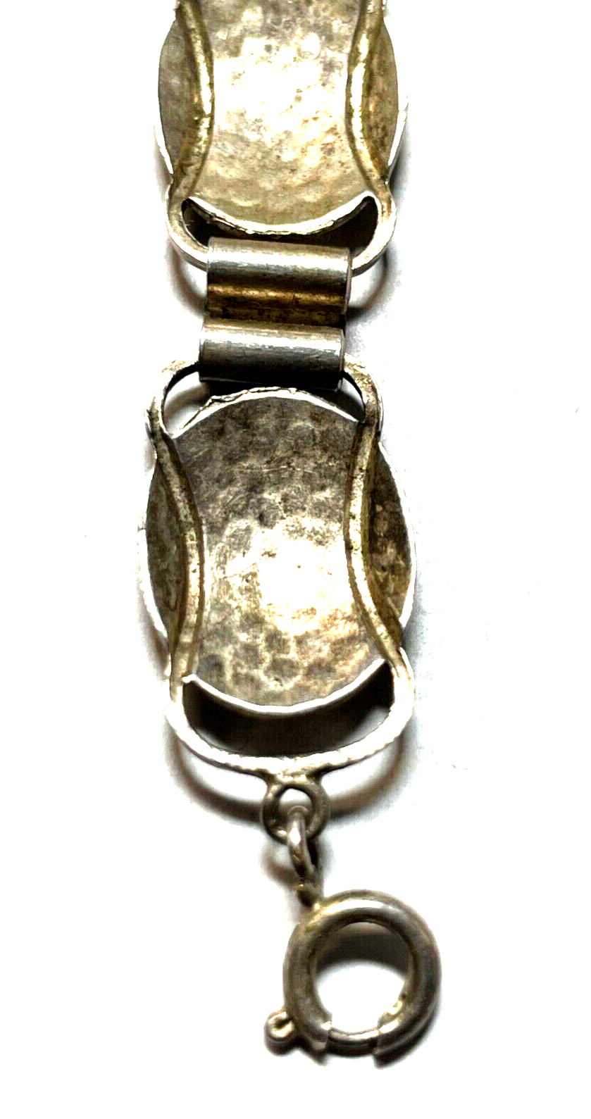 Vintage 50er J 800 Silber Hammerschlag Armband Handarbeit gehämmert midcentury7