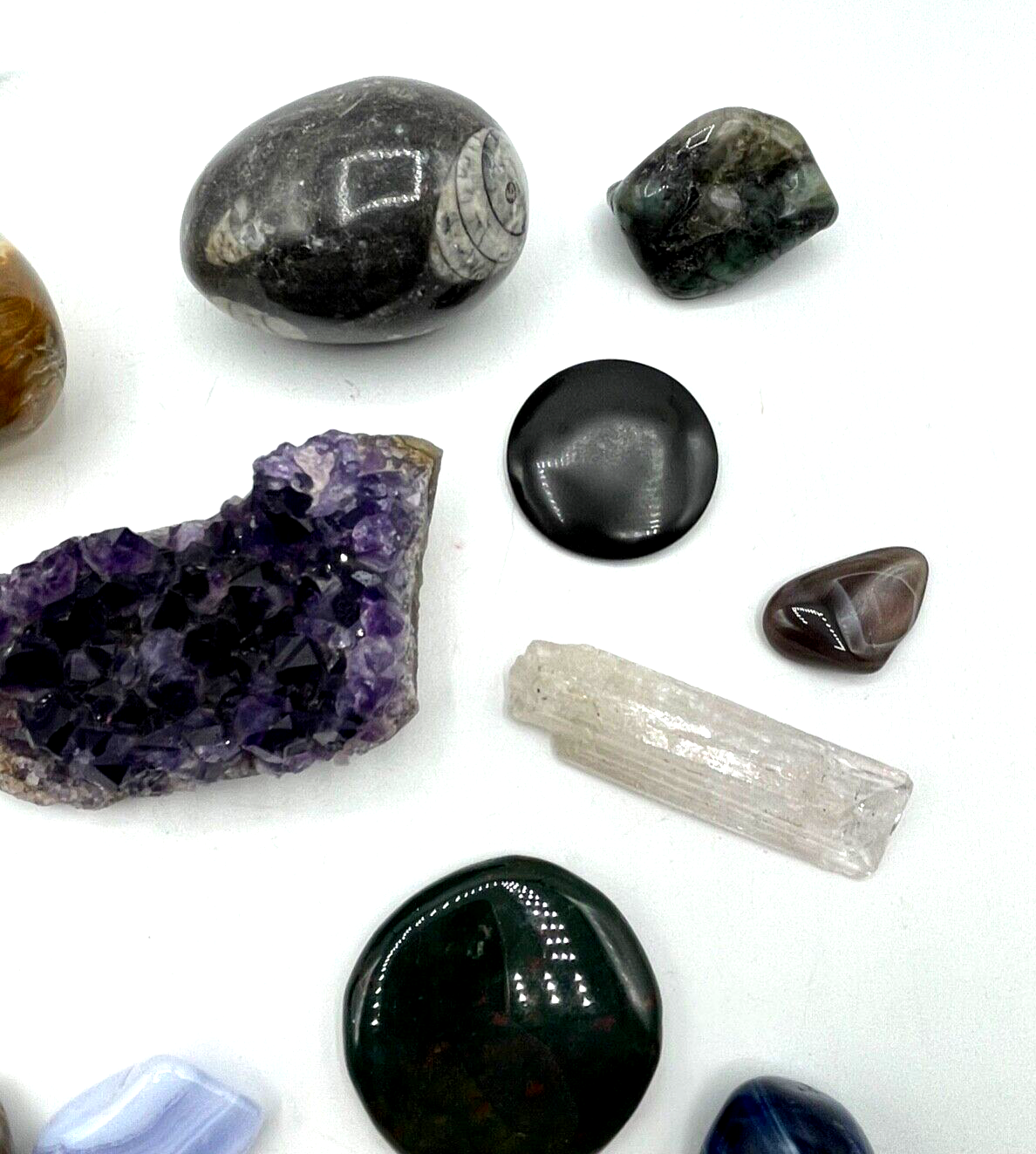 Aus Sammlung Konvolut Edelsteine Ei Mineralien Trommelsteine Mix gepflegt6