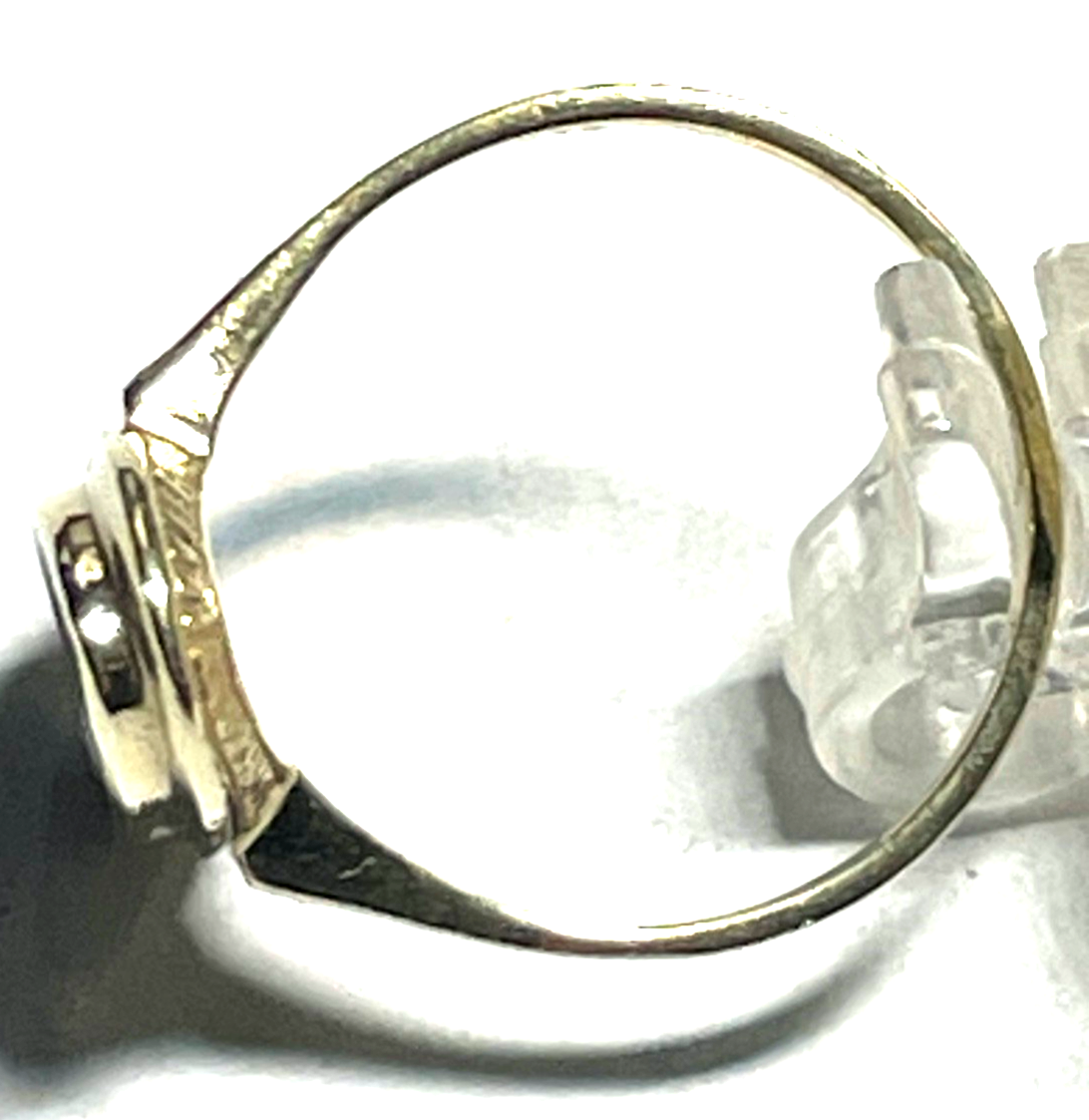 Antik 333 Gold Ring mit schwarzer Onyx Tafel um 1920 / 30 RG 53 Ø 17,8 mm gepfl.6