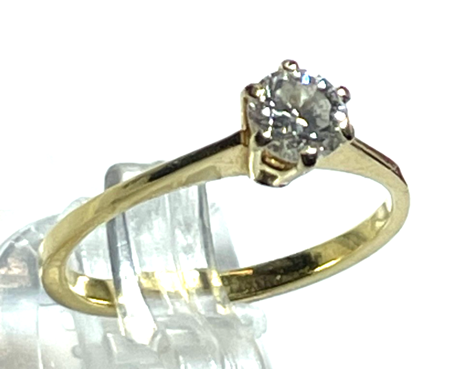 750 Gold 18 K Ring Solitär klassisch Ø16mm RG 51 Juwelier Verlobung Vorsteckring9