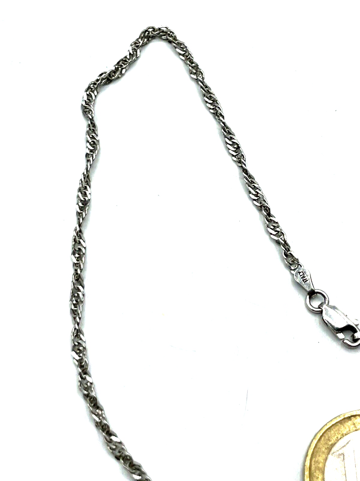 Solide Milor Italy 925 Silberkette Design wie Kordelkette L 45,5 cm unisex neuw.5