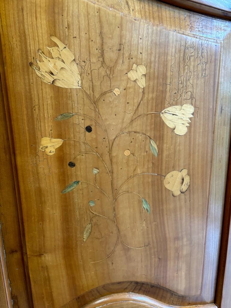 Bodensee Schrank Kleiderschrank - um 1810 - Kirschholz - Intarsien11