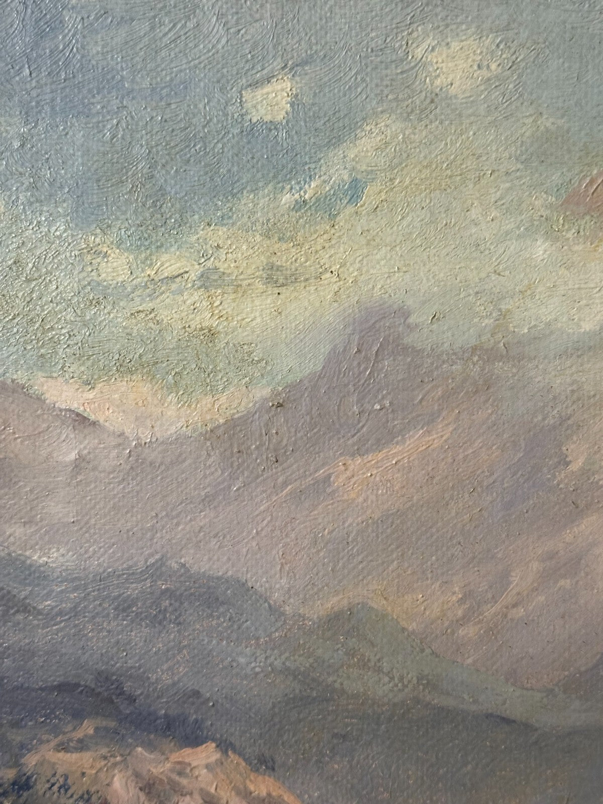 Öl auf auf Leinwand - Saastal Saaservispa - Johann Joseph Geisser 1824–18942