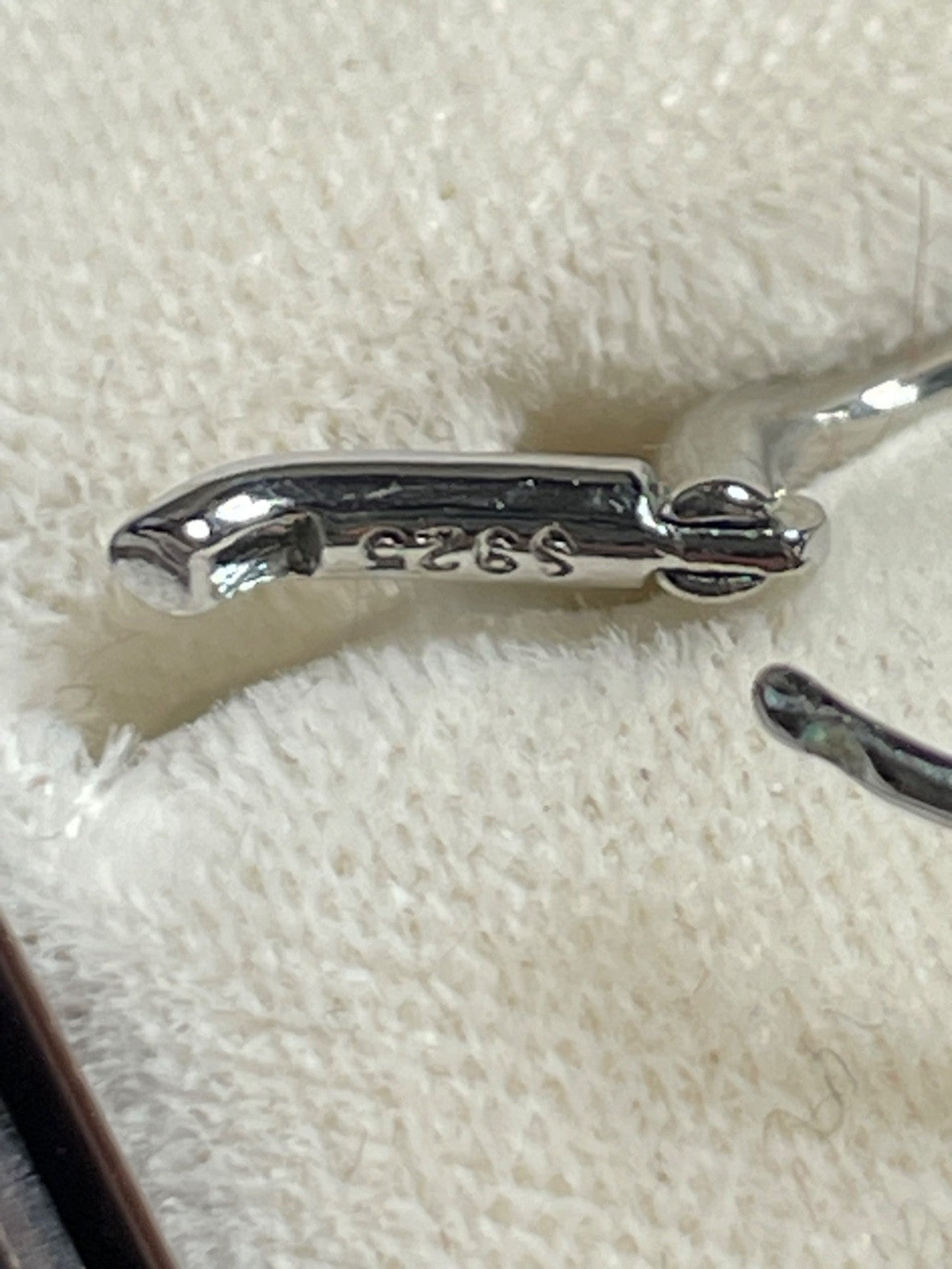 925 Silber  ungewöhnliche Creolen Klappcreolen L 19  mm B 14 mm sehr gepflegt4