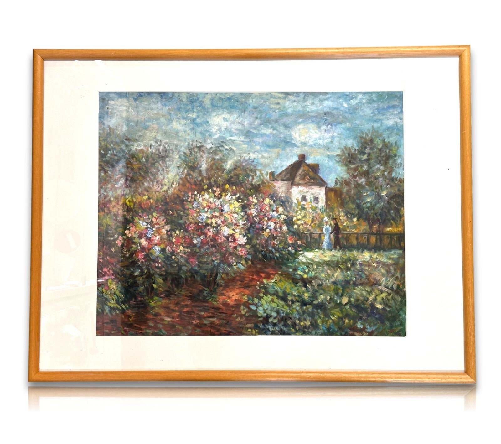 Öl auf Leinwand - Claude Monet 'The Artist's Garden in Argenteuil' - signiert0