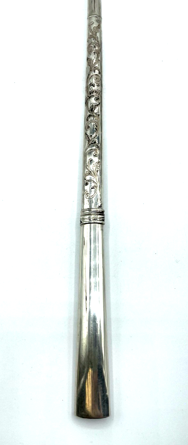 Antik  Biedermeier Silber 1 Vorleger Kelle alte Punzen L 38 cm teilvergoldet2