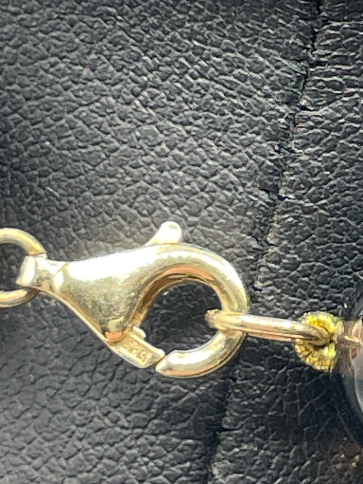 Rauchquarz Kugel Kette Collier mit 585 Gold Karabiner L 45 cm Ø 11 mm wie neu3