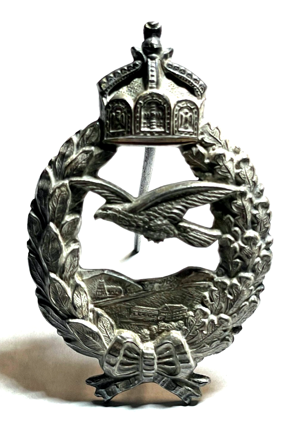 800 Silber C.E. Juncker Berlin Flieger-Erinnerungsabzeichen I. WK sehr gepflegt7