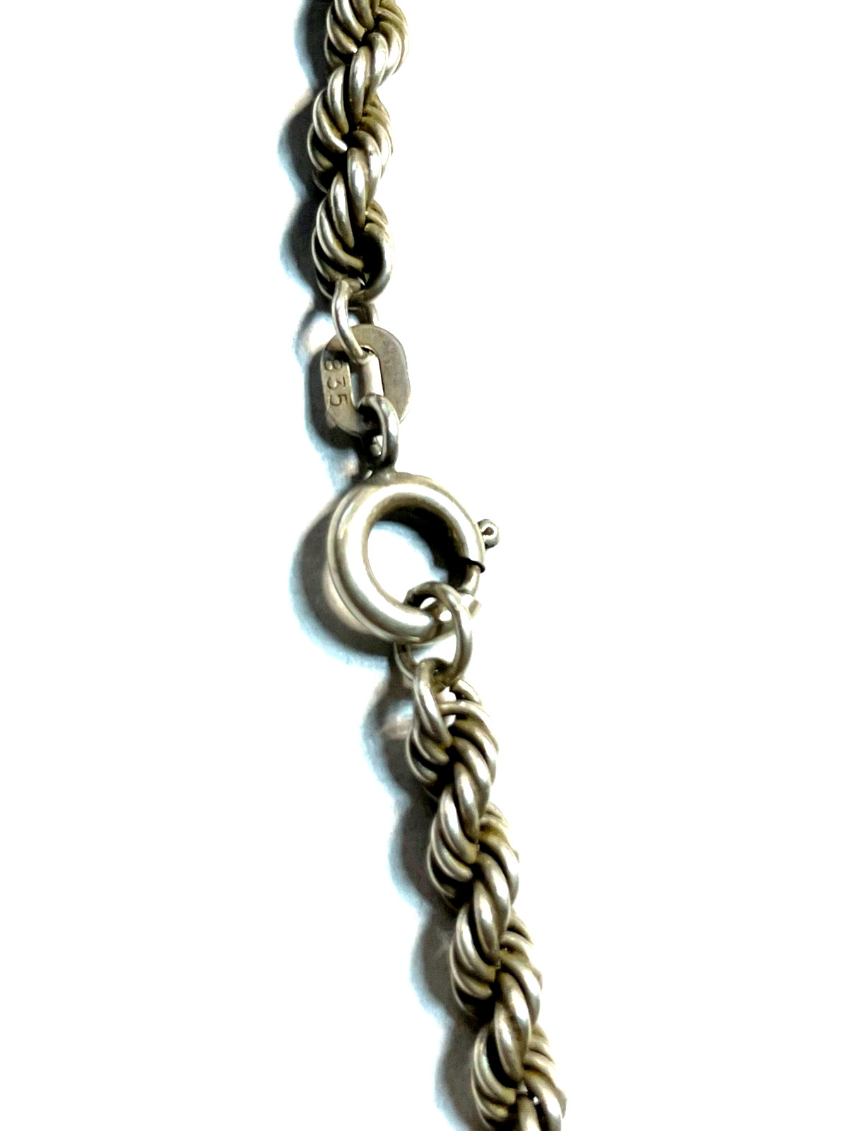 Antik klassische Kordelkette Collier im Verlauf 835 Silber L 45 cm sehr gepflegt3