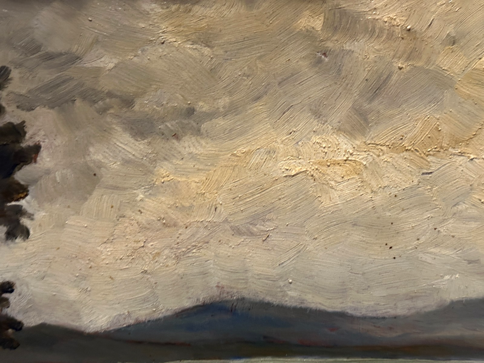 Malerische Uferlandschaft – Ölbild mit Himmel & Horizont – sign. Houze ?!3