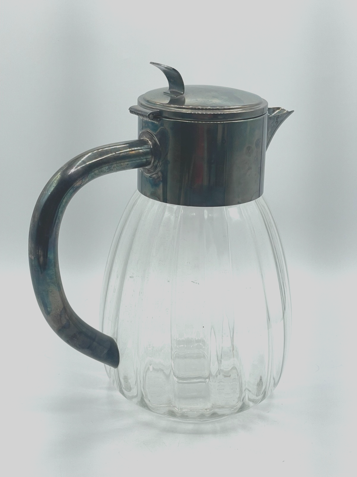 Vintage WMF Kalte Ente Kristallglas Krug versilberte Montur 2 Ltr  Top Gepflegt0