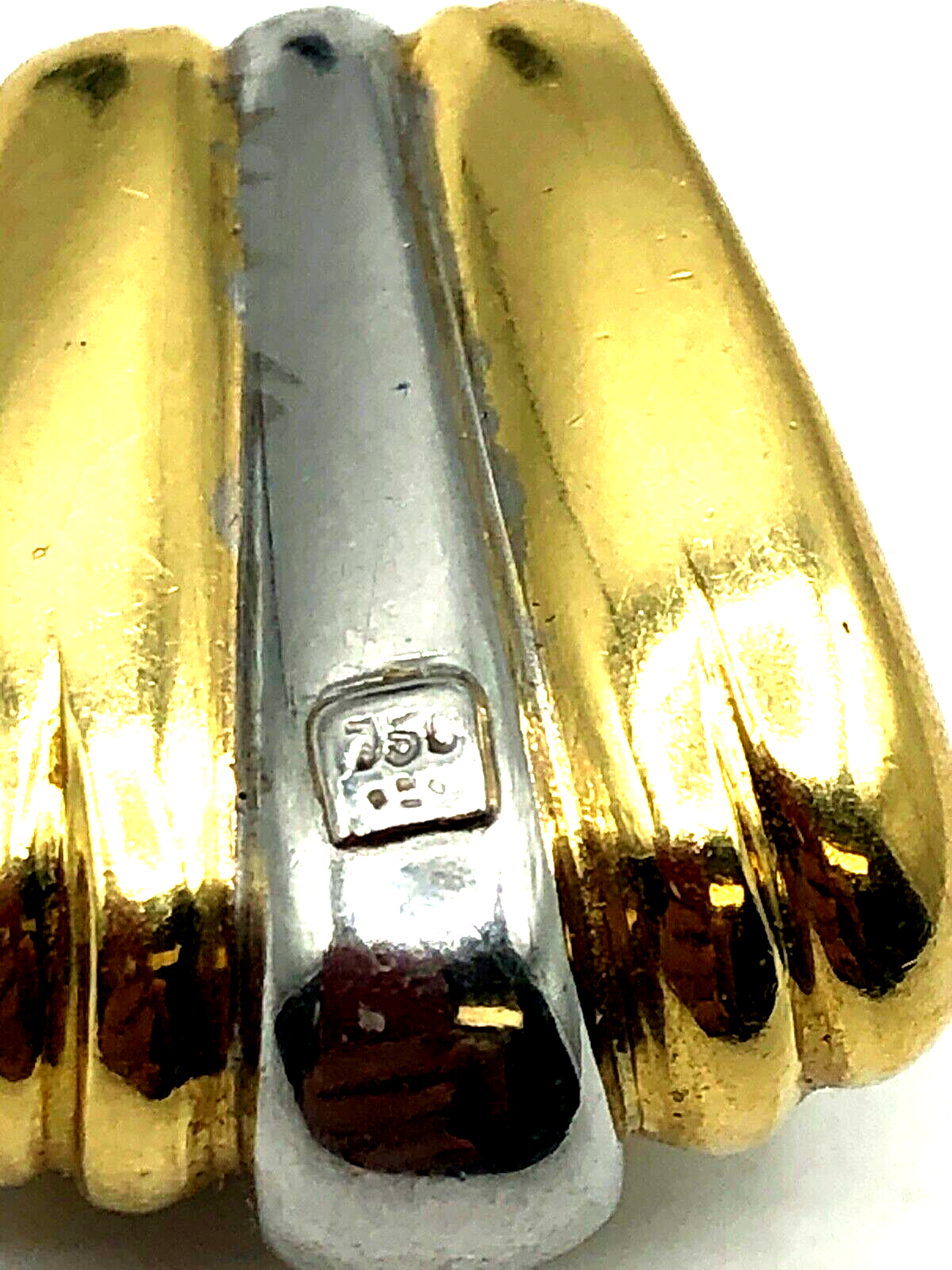 Massiv 750 Gold 18 K Gold Gleiter Schieber Anhänger 0,4 Brillant Juwelier Unikat9
