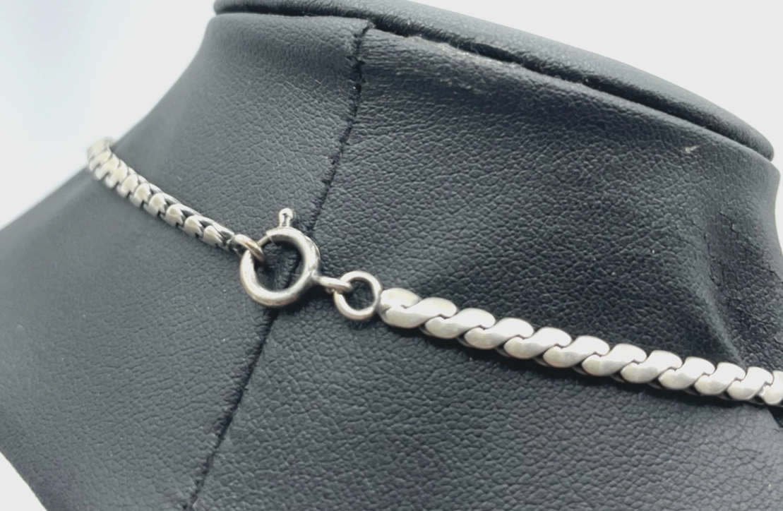Solides vintage Collier Silber 925 Ottaviani Italien Design Kette Modernist2
