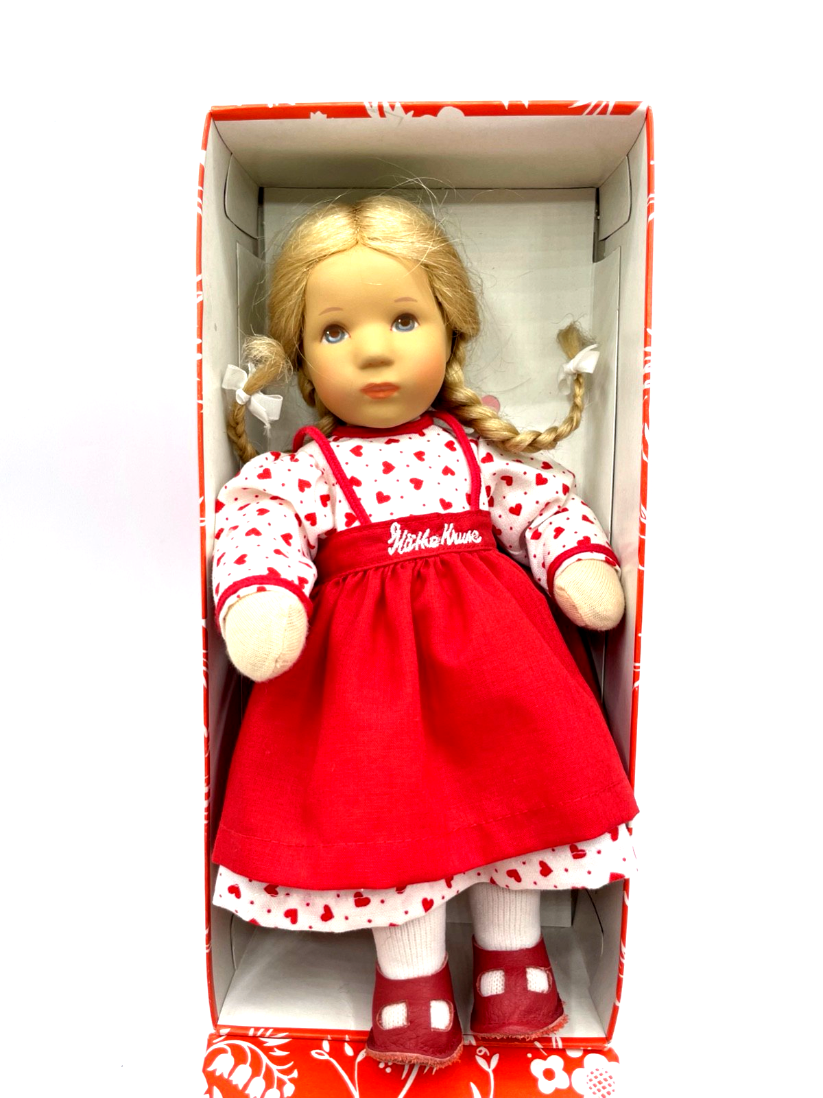 Käthe Kruse Puppe Herzlieb 25 cm unbespielt mit Original Karton sehr gepflegt0