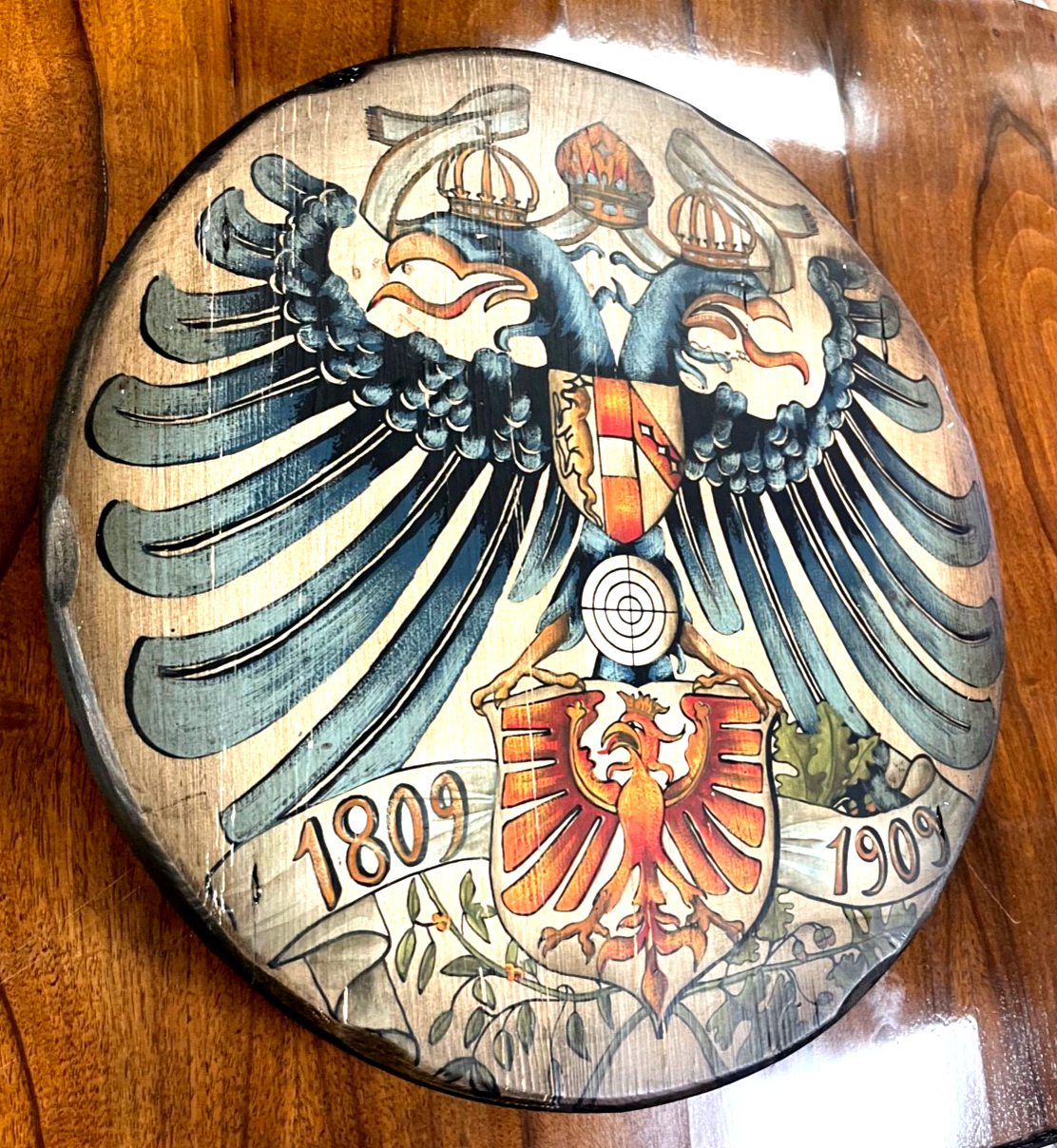 Tiroler Erhebung 1809 Schützentafel Schützenscheibe 1909 Österreich-Ungarn Adler5