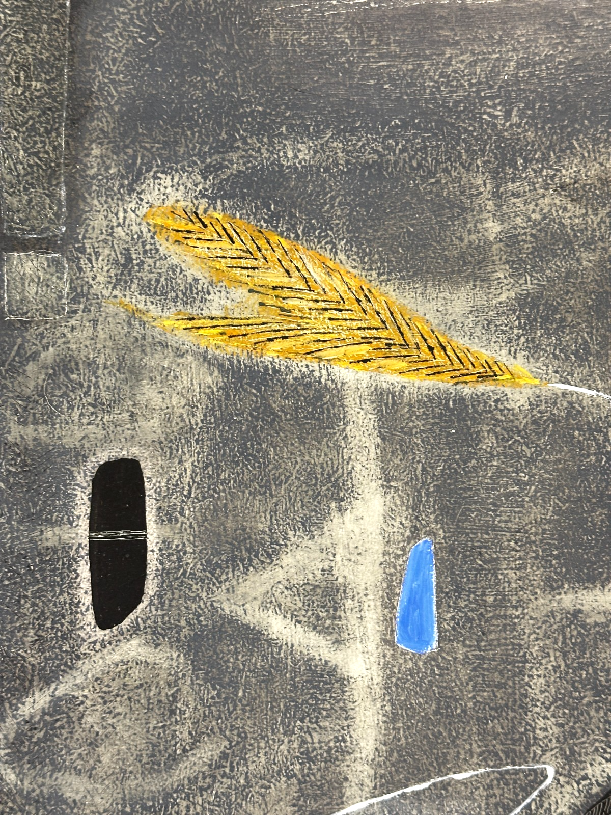 Heinz Nowag (1907–1984) - abstrakter Vogel - Öl auf Platte - 1956 - signiert2