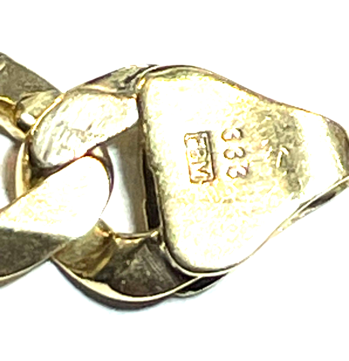 Stattlich 333 Gold 8 K Gelbgold FBM Armband Armkette Flachpanzer L 24 cm B 11 mm2