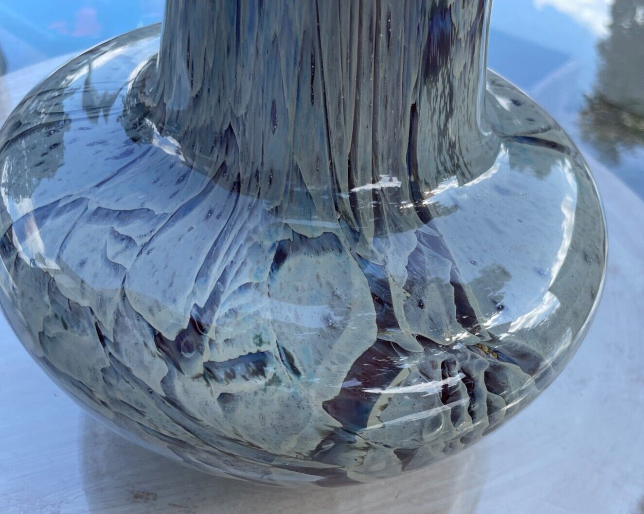 MEGA Glas WMF hohe schwere Vase H 39 cm 1A Zustand absolut rar Prototyp 70erJ10