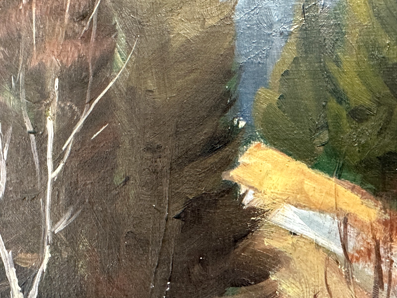 Otto Johne - Schneeschmelze im Allgäu - 1976 – Öl auf Hartfaser - signiert8