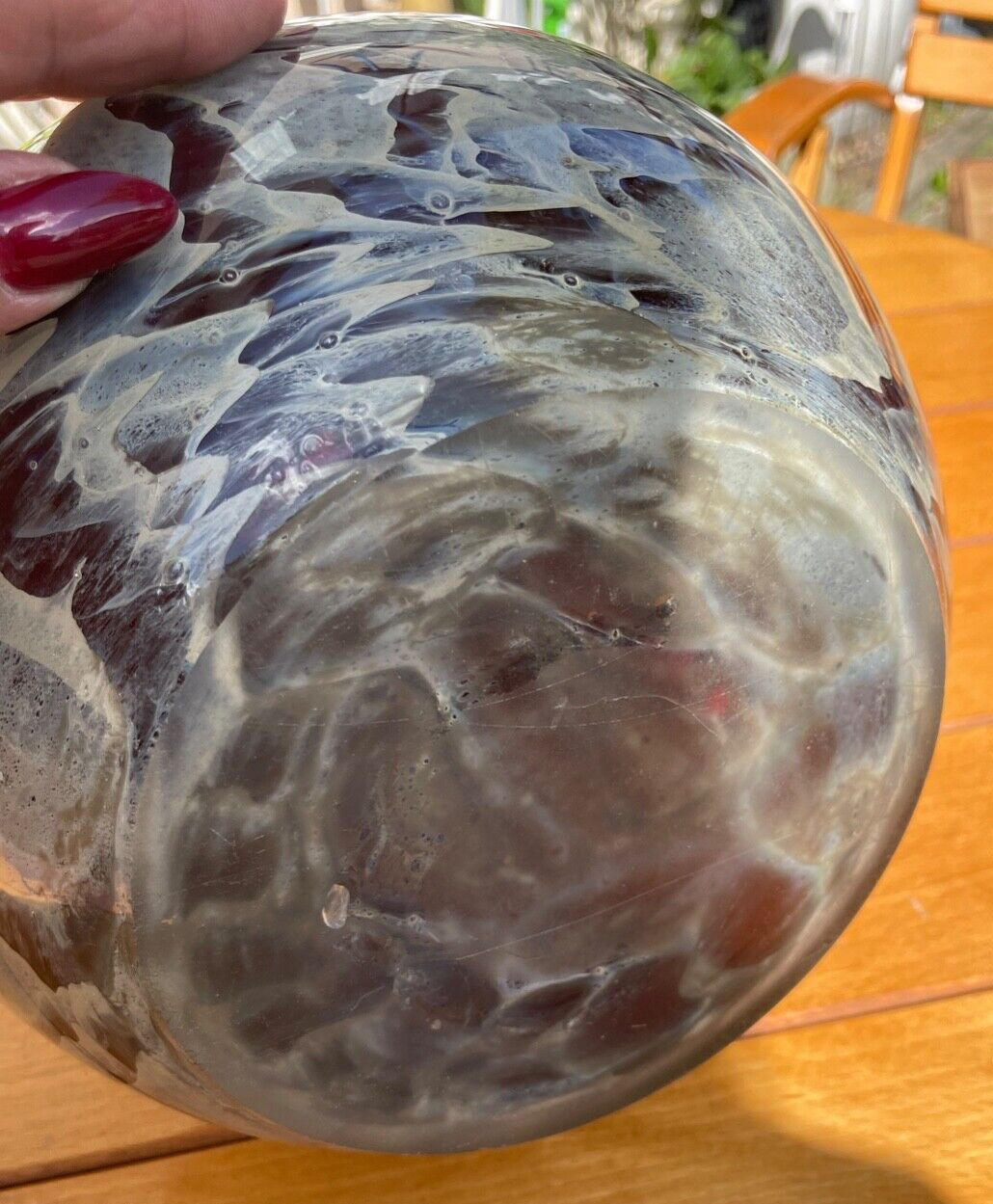 MEGA Glas WMF hohe schwere Vase H 39 cm 1A Zustand absolut rar Prototyp 70erJ6
