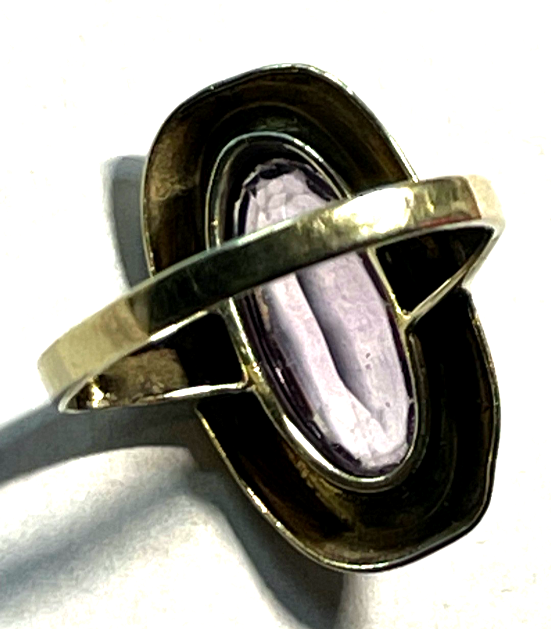 Vintage 333 Gold 8 K heller Amethyst Ring Ø 17,8 mm RG 56 Juwelier Qualität9