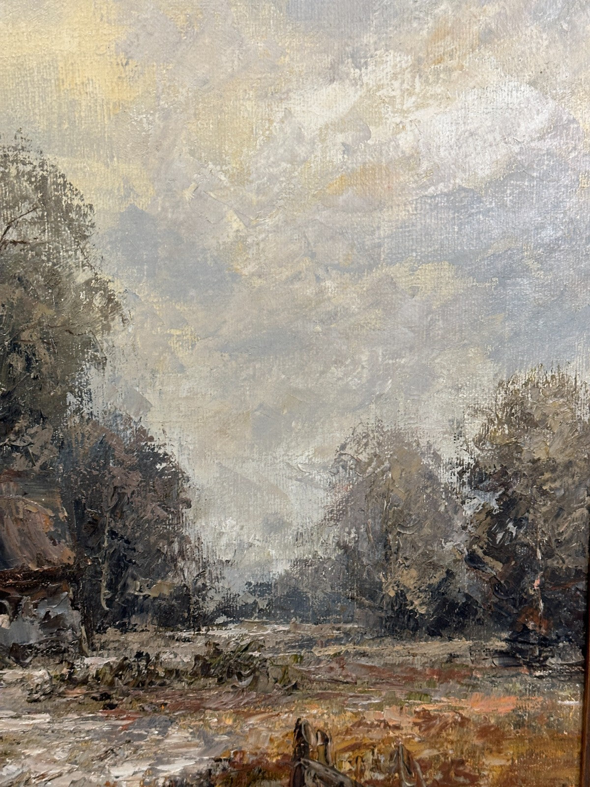 Christian Stemmeler - Landschaftsgemälde mit Gehöft - Impressionismus - signiert4