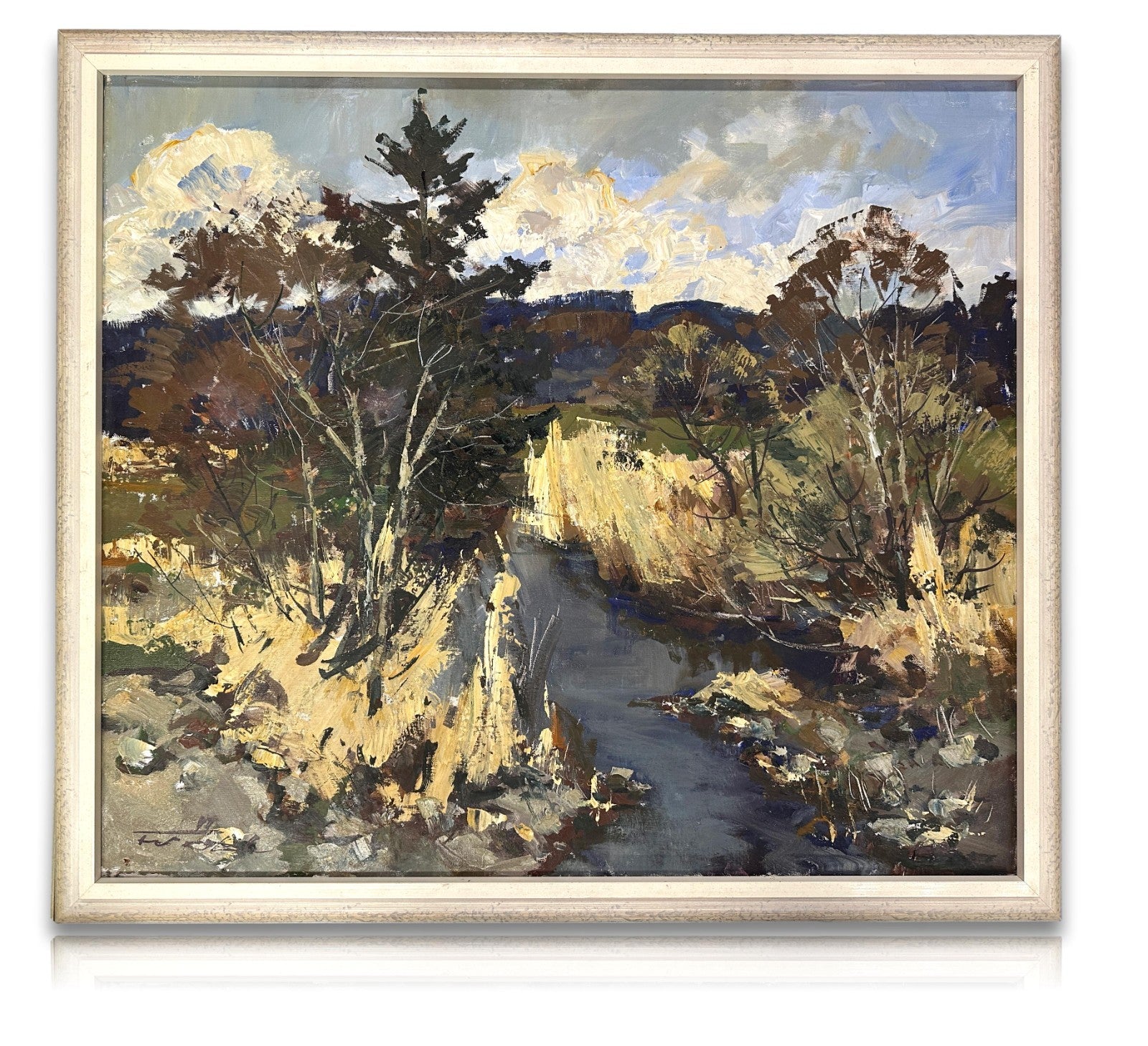Robert Trätzl -  Altwasser bei Stegen/Ammersee - Öl auf Leinwand - signiert0