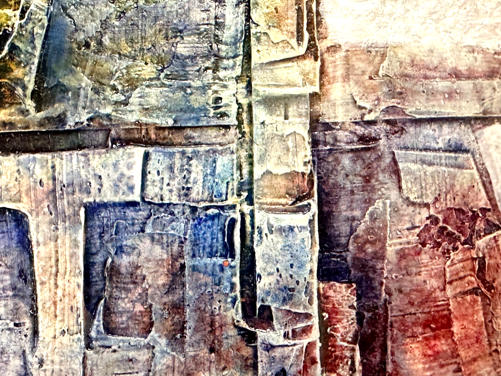 Jesus Iraizoz - Mixed Media - Abstrakte Komposition Ölfarbe - signiert  gerahmt5