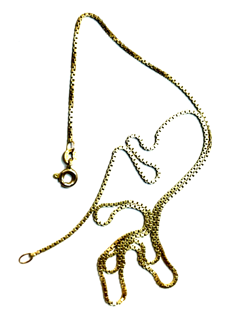 585 Gold 14 K Gelbgold Kette Venezianerkette unisex L 49 cm 1 mm Juwelier gepf.l3