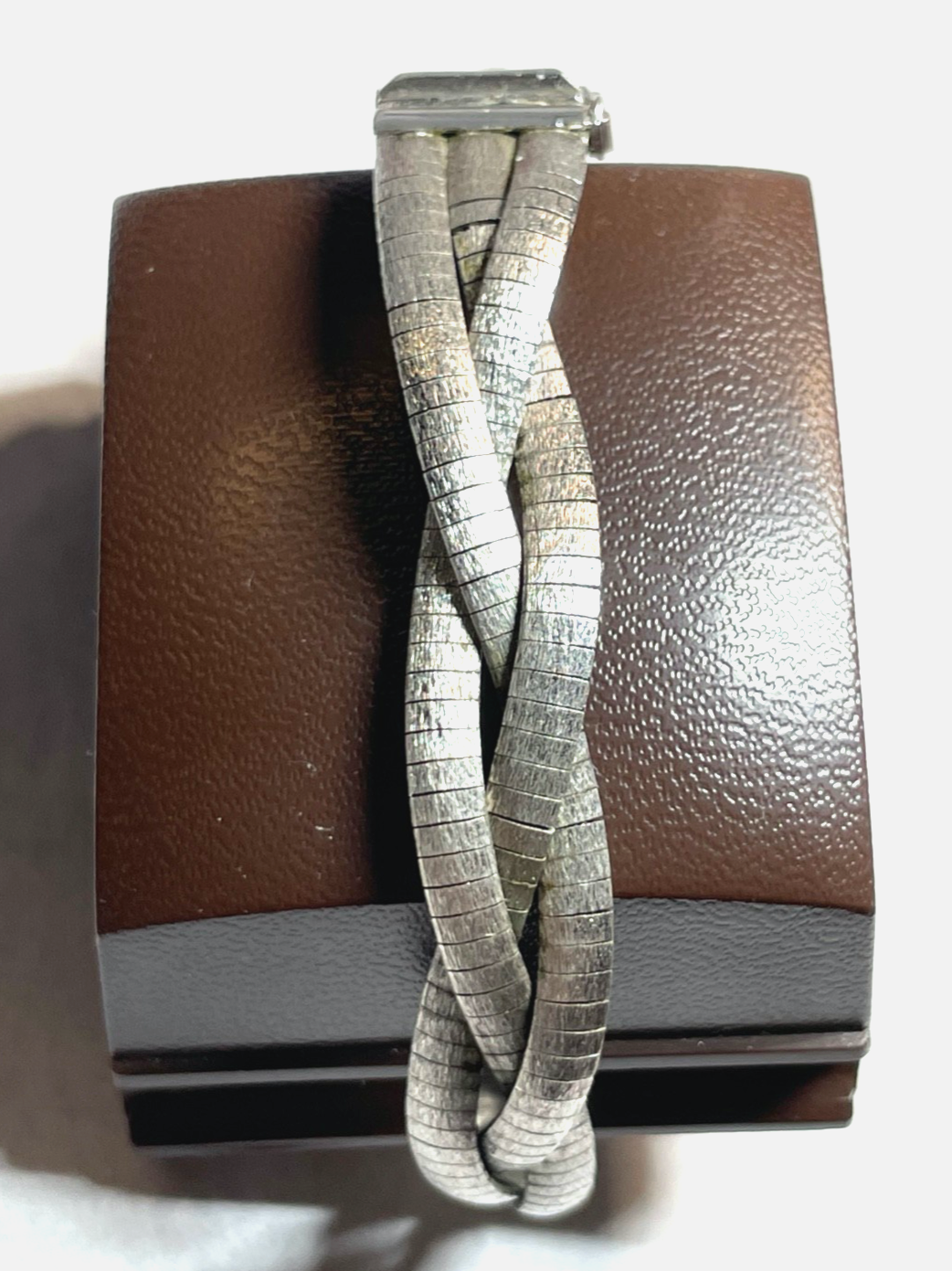 Solides 800 BG Silber Armband geflochten + Struktur Klassiker L 18,5 Handarbeit1