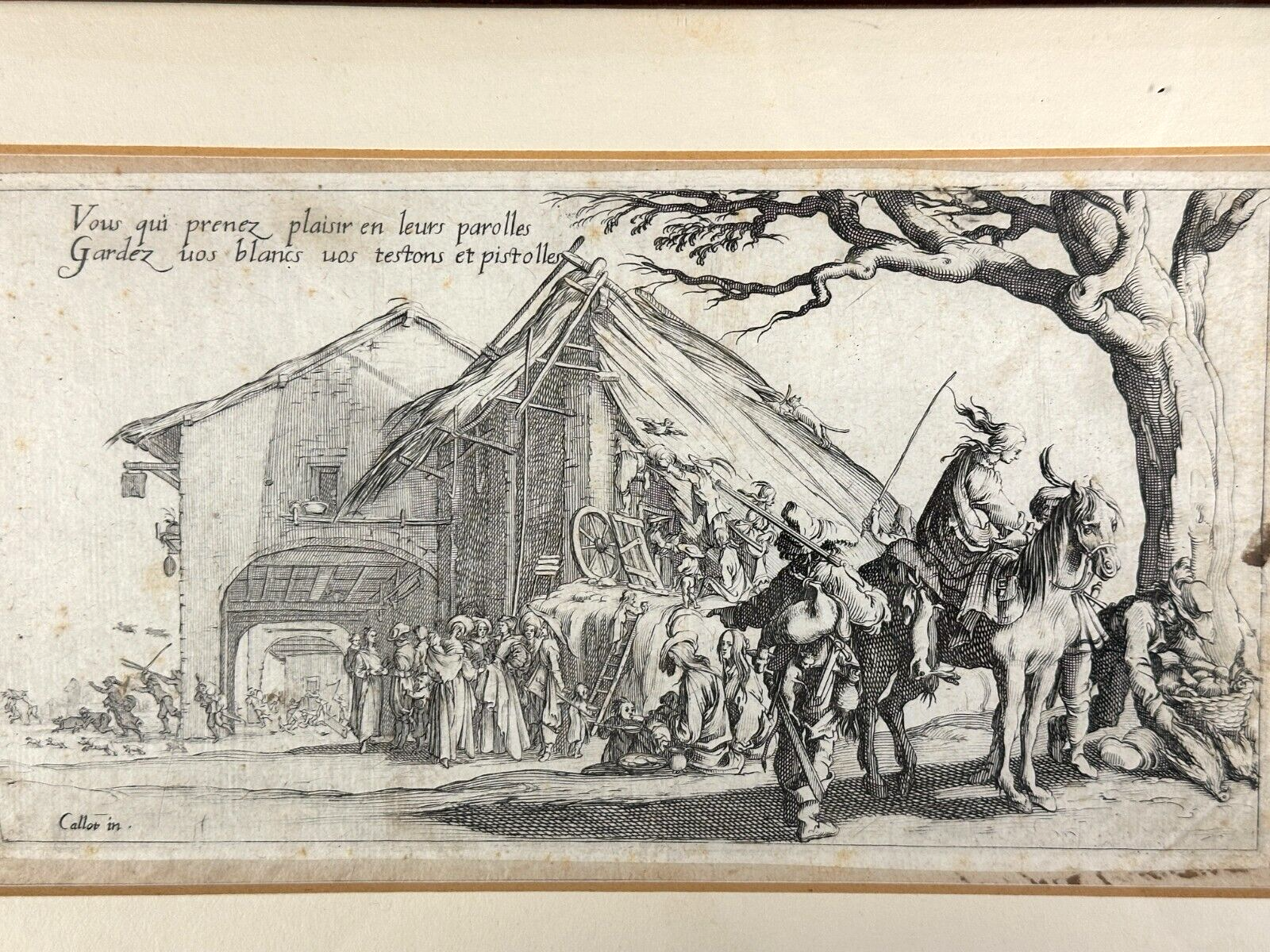 Jacques Callot 1592–1635 - Radierung - 'Les Bohémiens' - Die Zigeuner ca 16202