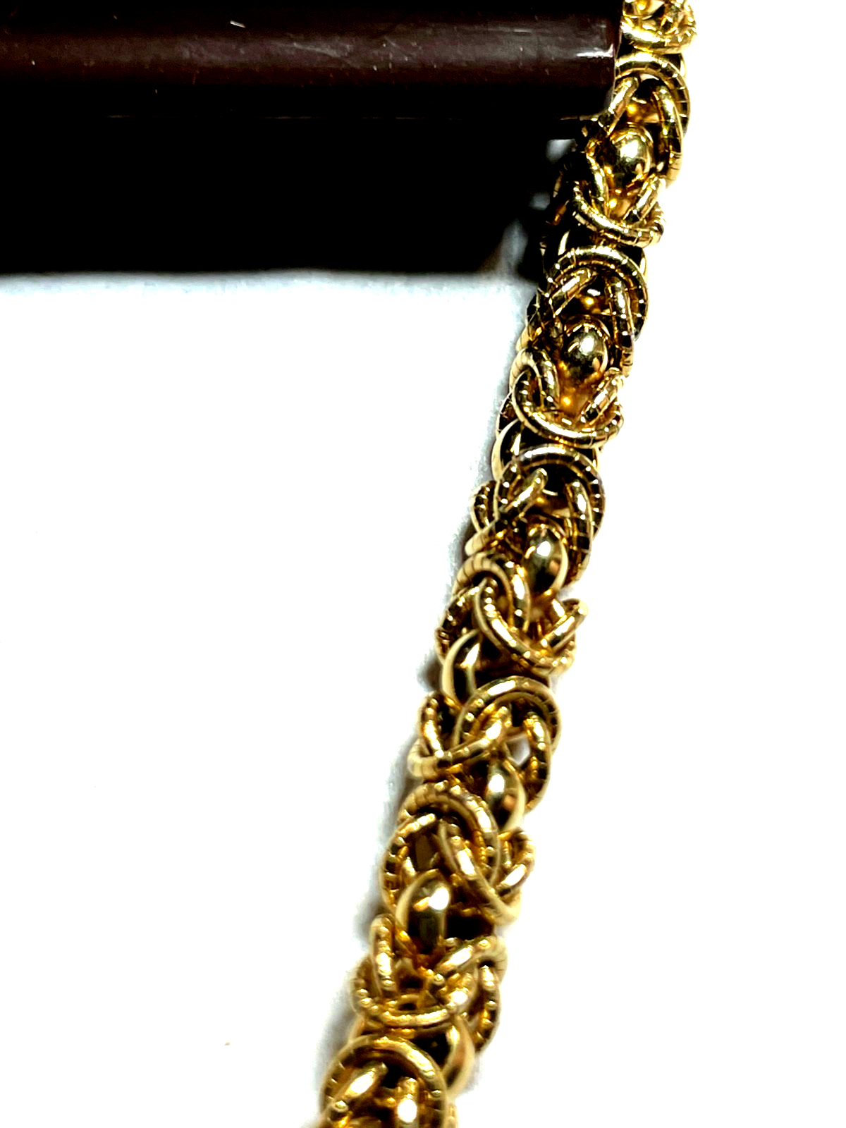 Neuwertig Modeschmuck vergoldet runde Königskette Armband unisex L 21,5 cm B 5mm3