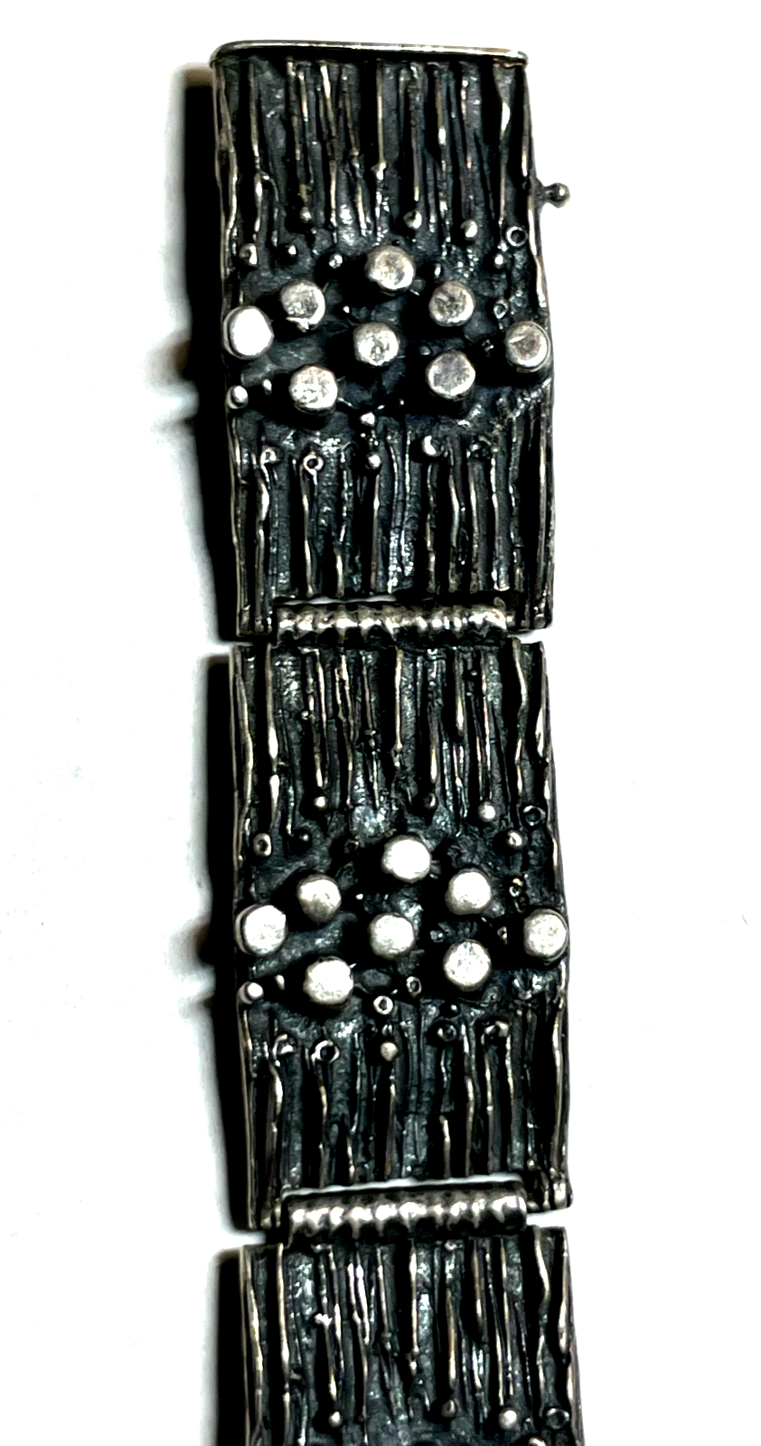 Vintage geschmiedetes 835 Teka Brutalist Armband unisex L 19 cm B 16 mm gepflegt6