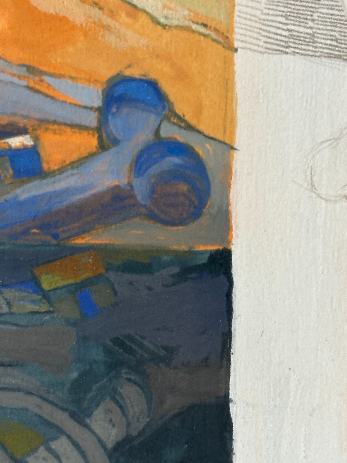 Tempera auf Papier - 'Botschaft der Nacht und des Windes' - Jorge Ponce 19878