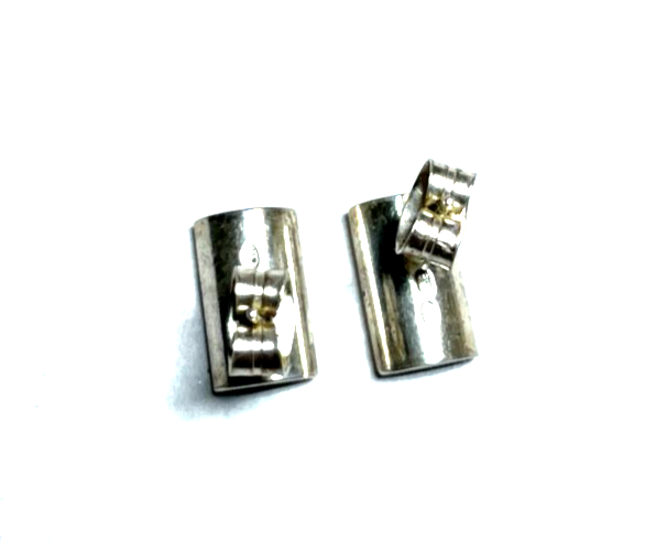 Massive 925 Silber Design Ohrstecker modern mit Bernstein sehr gepflegt Juwelier5