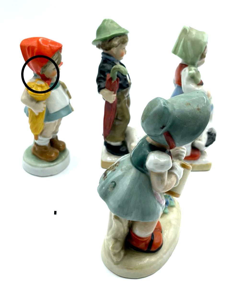 4 alte Kinder Porzellan Figuren Nippes um 1900 handbemalt allerliebst gepflegt7