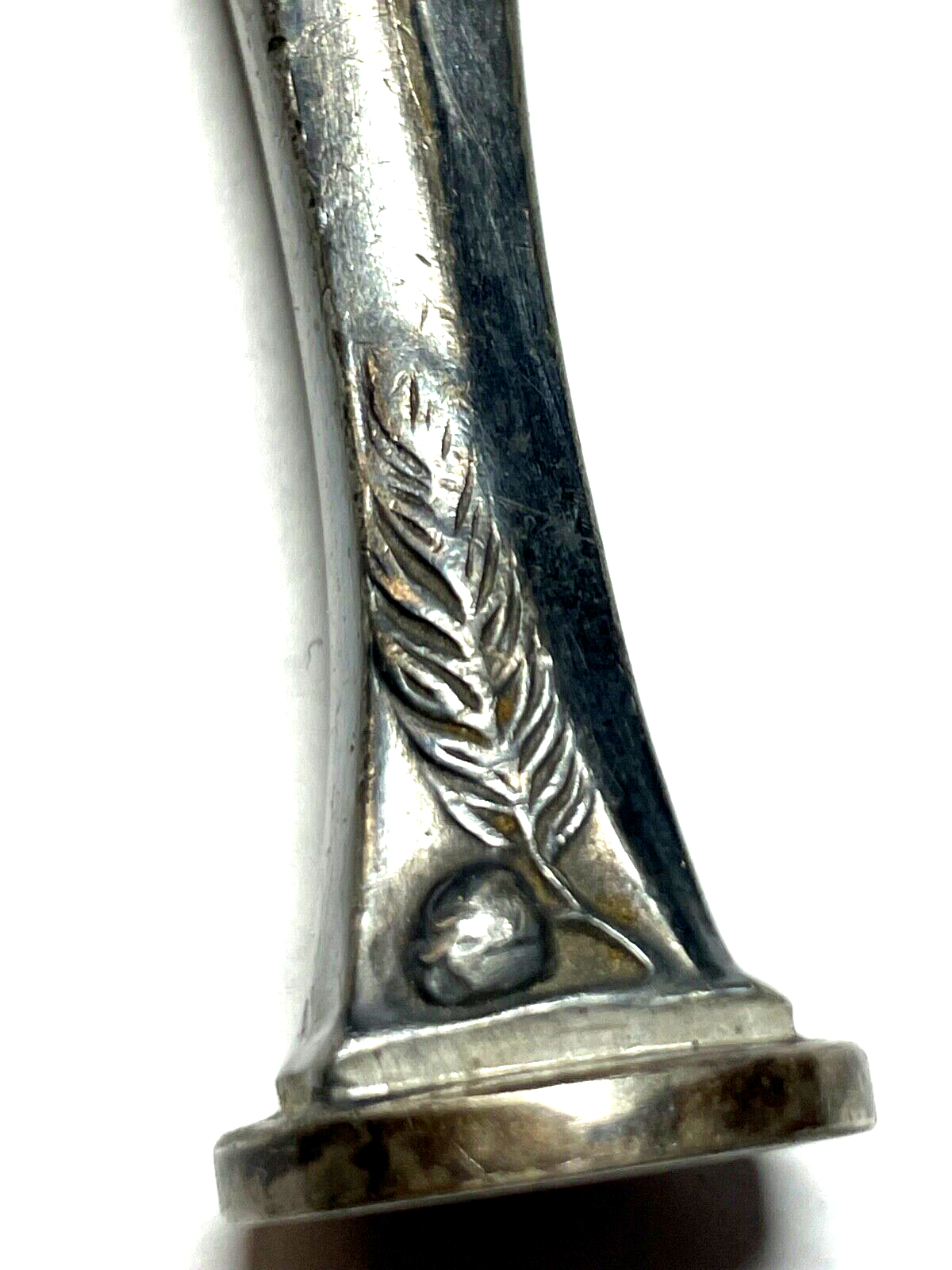 Antik Jugendstil WMF Petschaft Britannia versilbert AF FA ? Initialen L 18,2 cm1