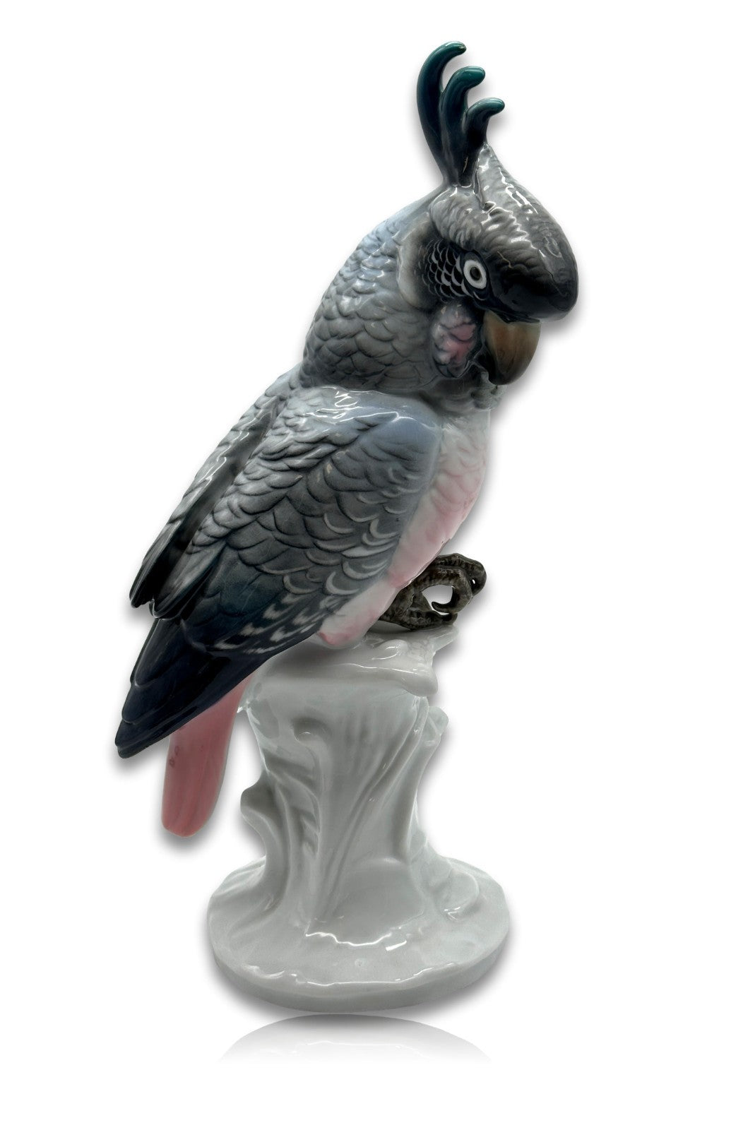 ENS Volkstedt - Kakadu - Porzellanfigur - Höhe 32 cm - handbemalt um 1950/600