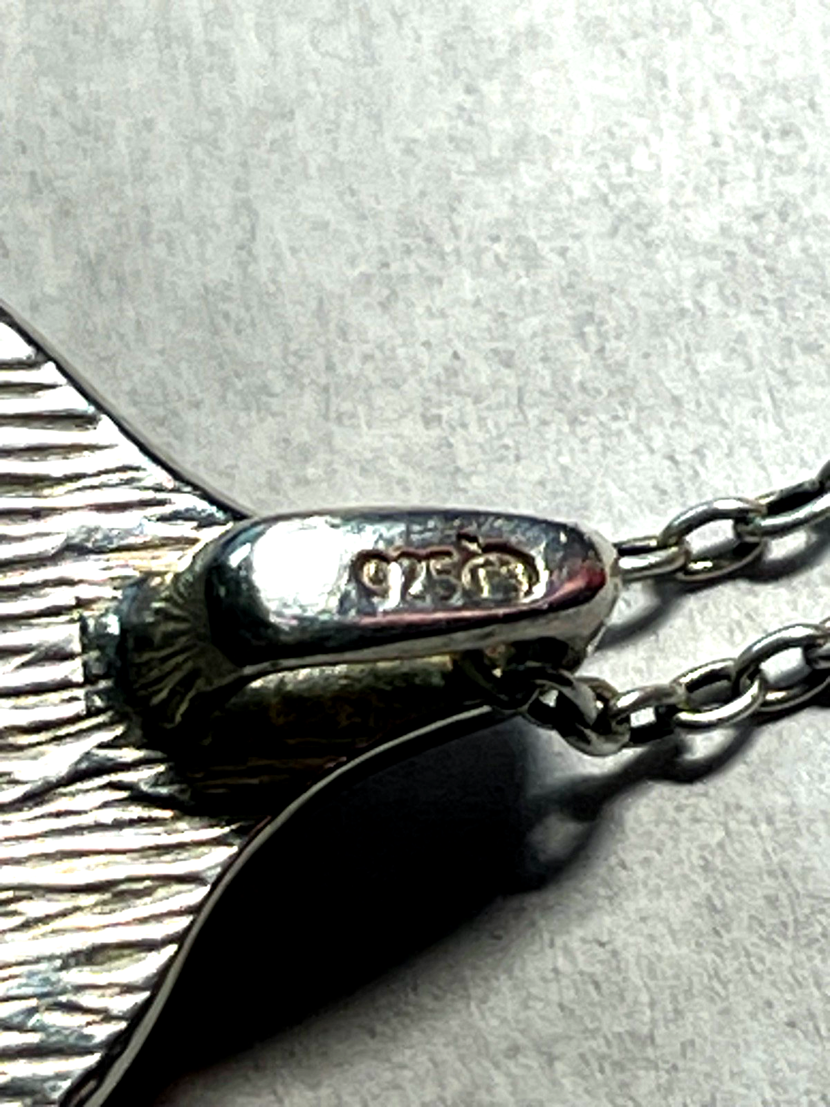 Vintage FS Franz Scheurle Bernstein Cabochon Anhänger 925 Silber an Silberkette7