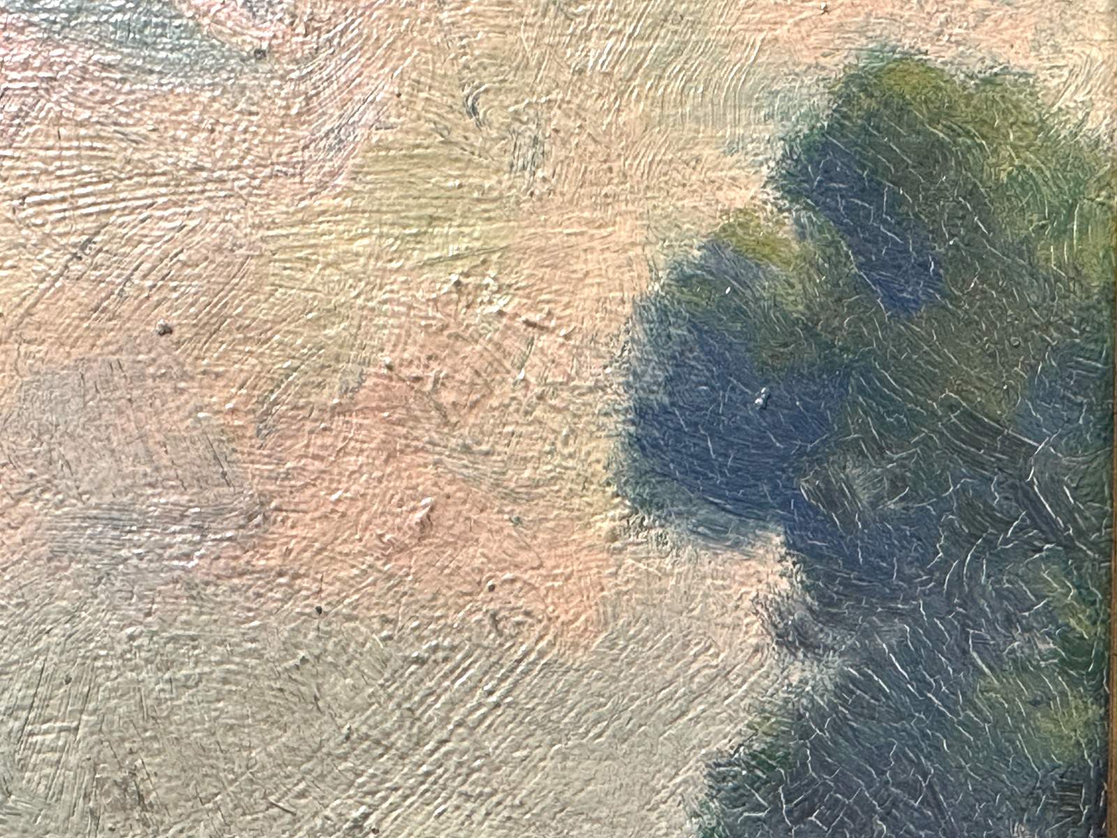 Ölgemälde – Landschaft mit Erntehocken & Traktor, signiert W…, ca. Mitte 20. Jh10
