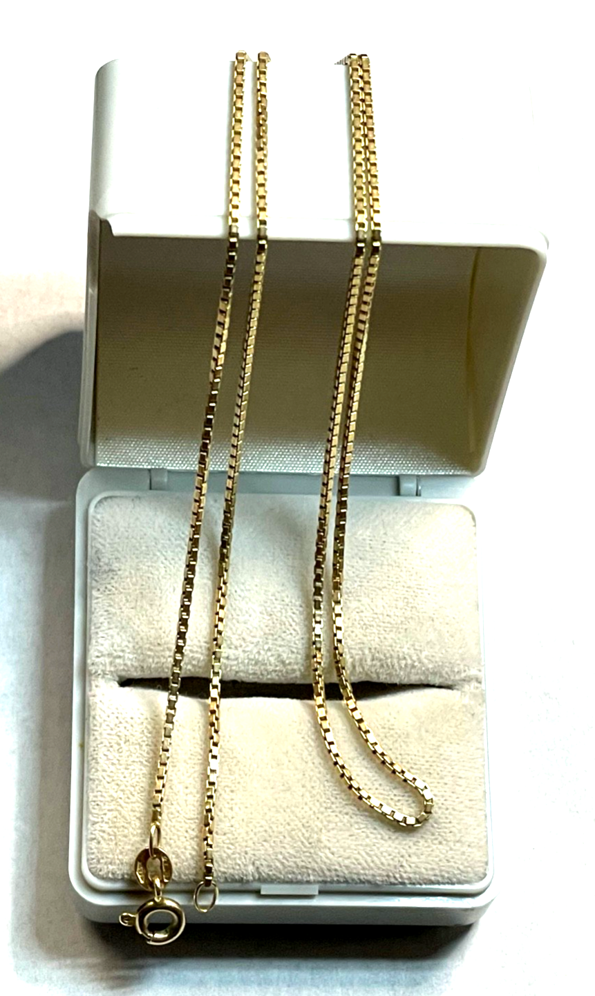 585 Gold 14 K Gelbgold Kette Venezianerkette unisex L 49 cm 1 mm Juwelier gepf.l0