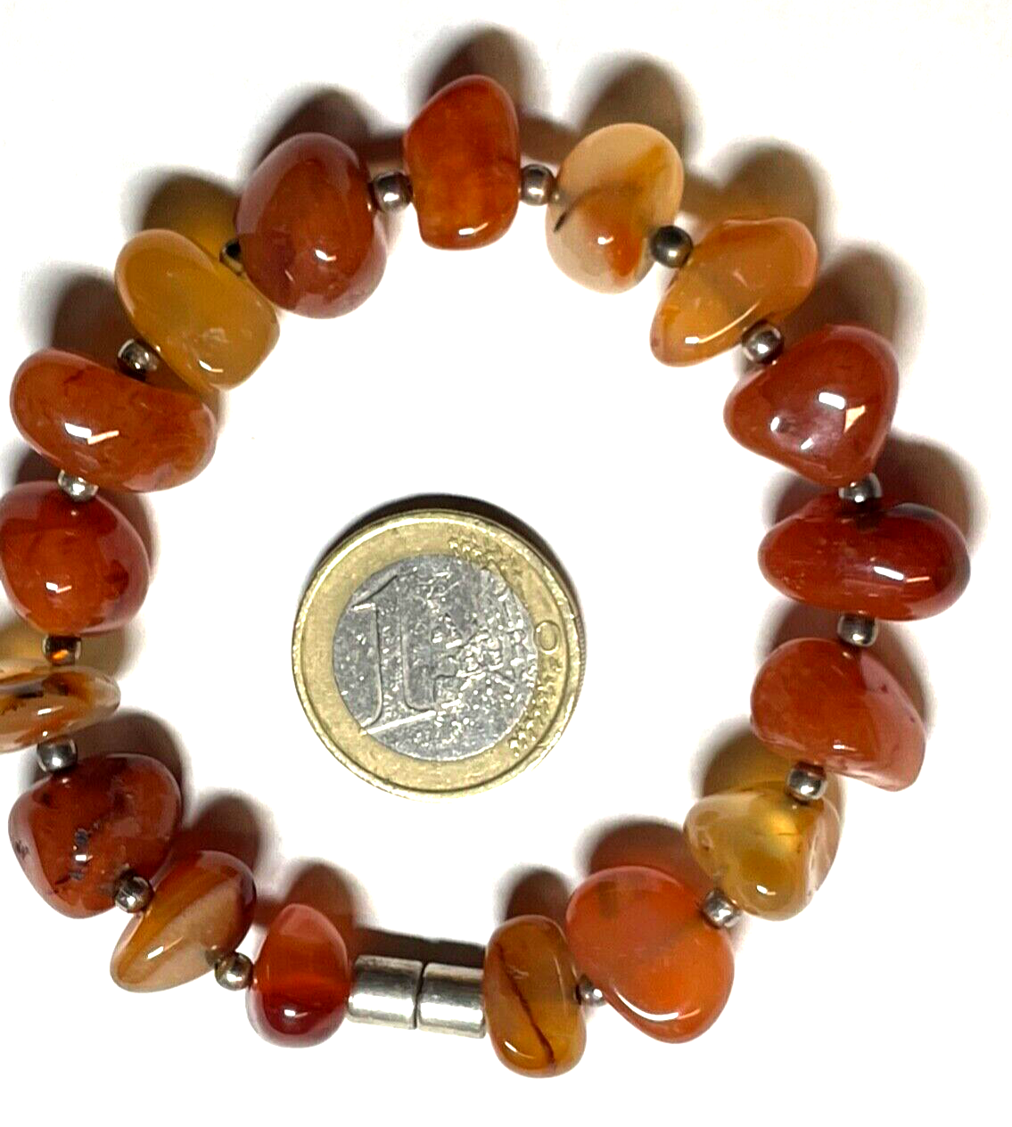 Stattliches Achat Nugget Armband Magnet L 20 mm B 16 mm natürlicher Edelstein4